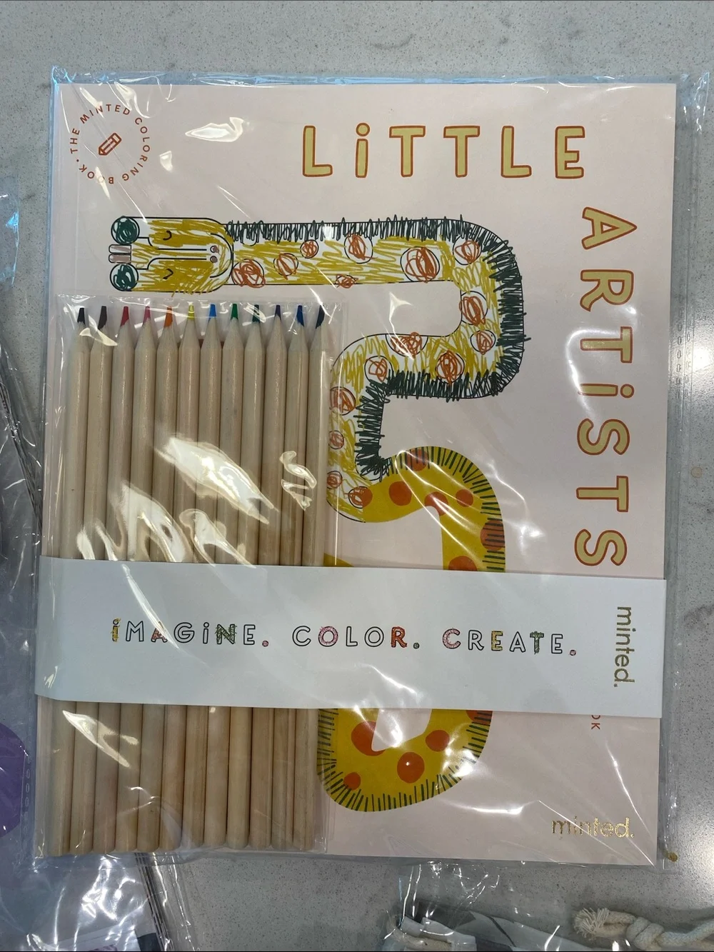 Minted kit - wrapping paper, cards, artist coloring book